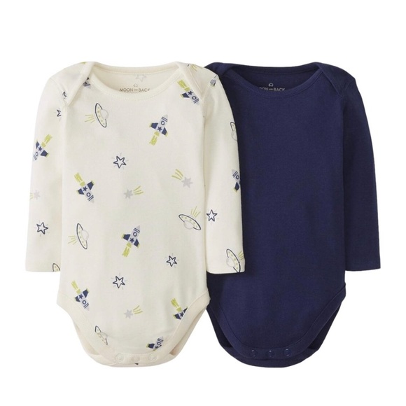 Hanna Andersson Other - NWT Hanna Andersson 2 Pack Long Sleeve Organic Cotton Onesie Bundle